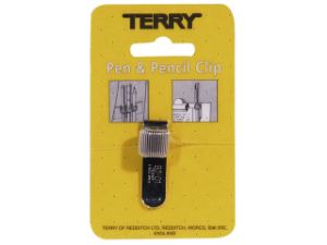 Afbeeldingen van Terry clip voor 1pen/potlood zilver, te-90-01-4 