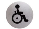 Afbeeldingen van Durable infobord pictogram,  83 mm, rond, wc invalide, 490623