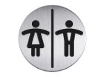 Afbeeldingen van Durable infobord pictogram, 83 mm, rond, toiletten dames/heren, 492023