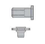 Afbeeldingen van Gesipa Roestvaststalen A2 blindklinkmoeren met cilinder kop m5. 0-3mm