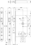 Afbeeldingen van ASSA ABLOY Veiligheidspaniekdeurslot, RC-uitsparing 2428 rvs 50 ls