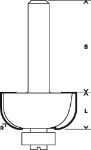 Afbeeldingen van Bosch Halfrondprofielfrezen hm 6x13mm 8