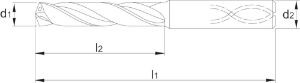 Afbeeldingen van Phantom UNI VHM Spiraalboor DIN 6537-K 3xD met koelkanaal‚ TiAlN 11.253 13,0mm