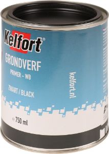 Afbeeldingen van Kelfort grondverf op waterbasis zwart 750ml