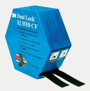 Afbeeldingen van 3m dual lock sj 355d cf hersluitbare klikband 25mm x 5 meter zwart