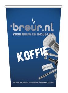 Afbeeldingen van Beker karton Breur IJzerhandel 180ml FSC + CO2 & SUP